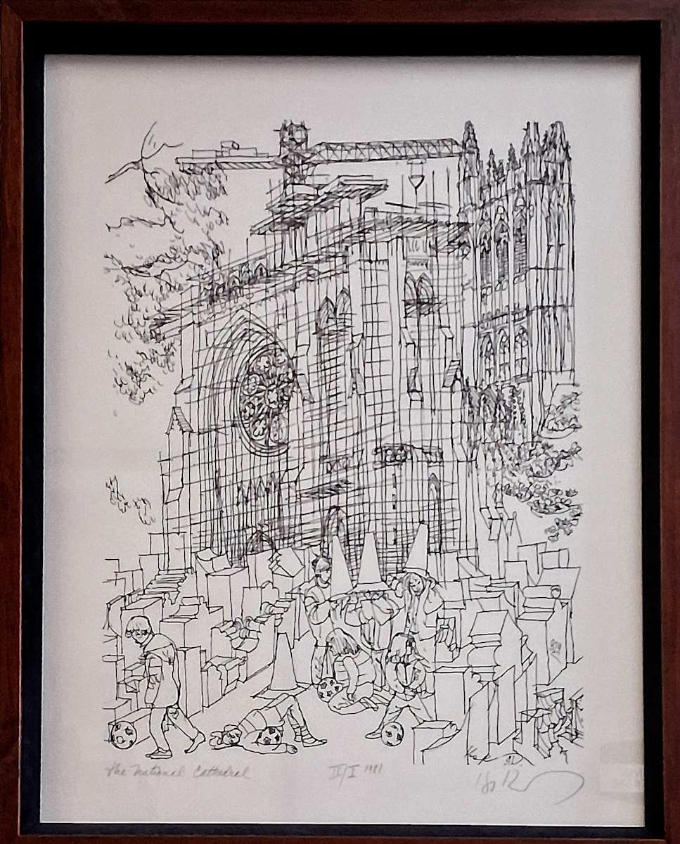 The National Cathedral in Construction by Henry Koerner 