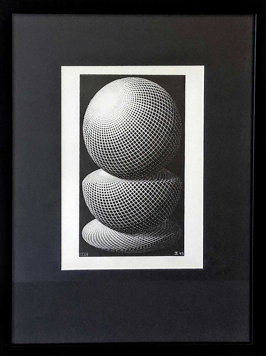 Three Spheres I by MC Escher 