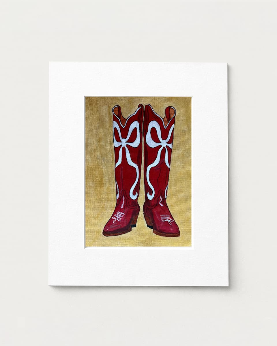 Study No. 12 Red Bow boots by Olivia Franklin, Image 1.