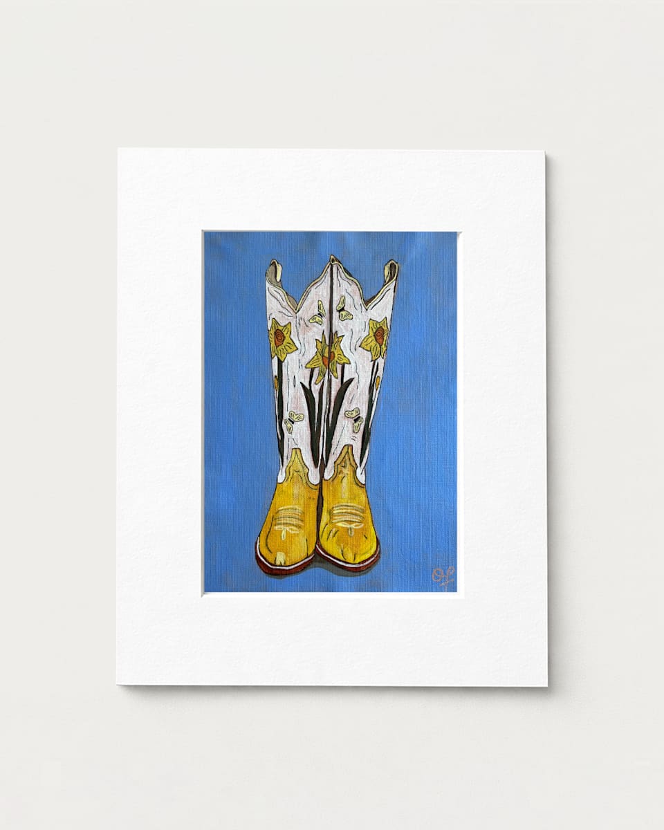 Study No. 09 Yellow  Daphodile boots by Olivia Franklin, Image 1.