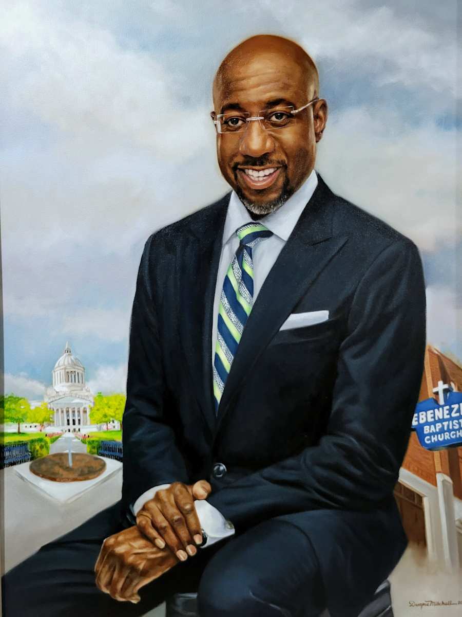 Senator Raphael Warnock by Dwayne Mitchell, Image 1.
