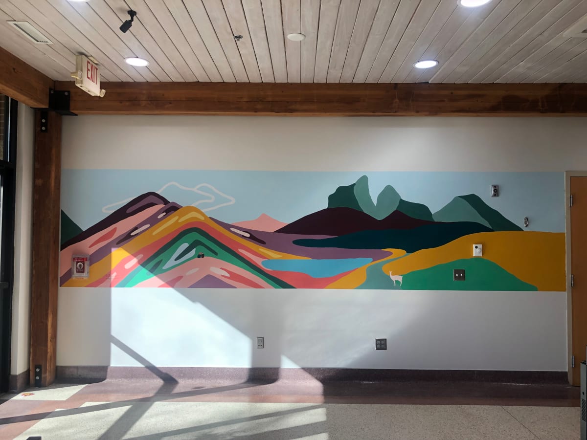 Untitled Oasis Mural by Paula Rojas  Image: Completed mural, photographed February, 2024.