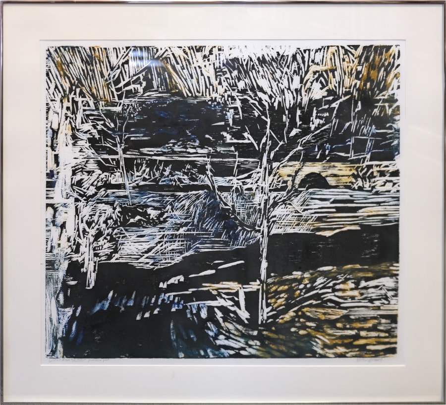 View from Studio by Fred Hagstrom  Image: View from Studio woodcut print