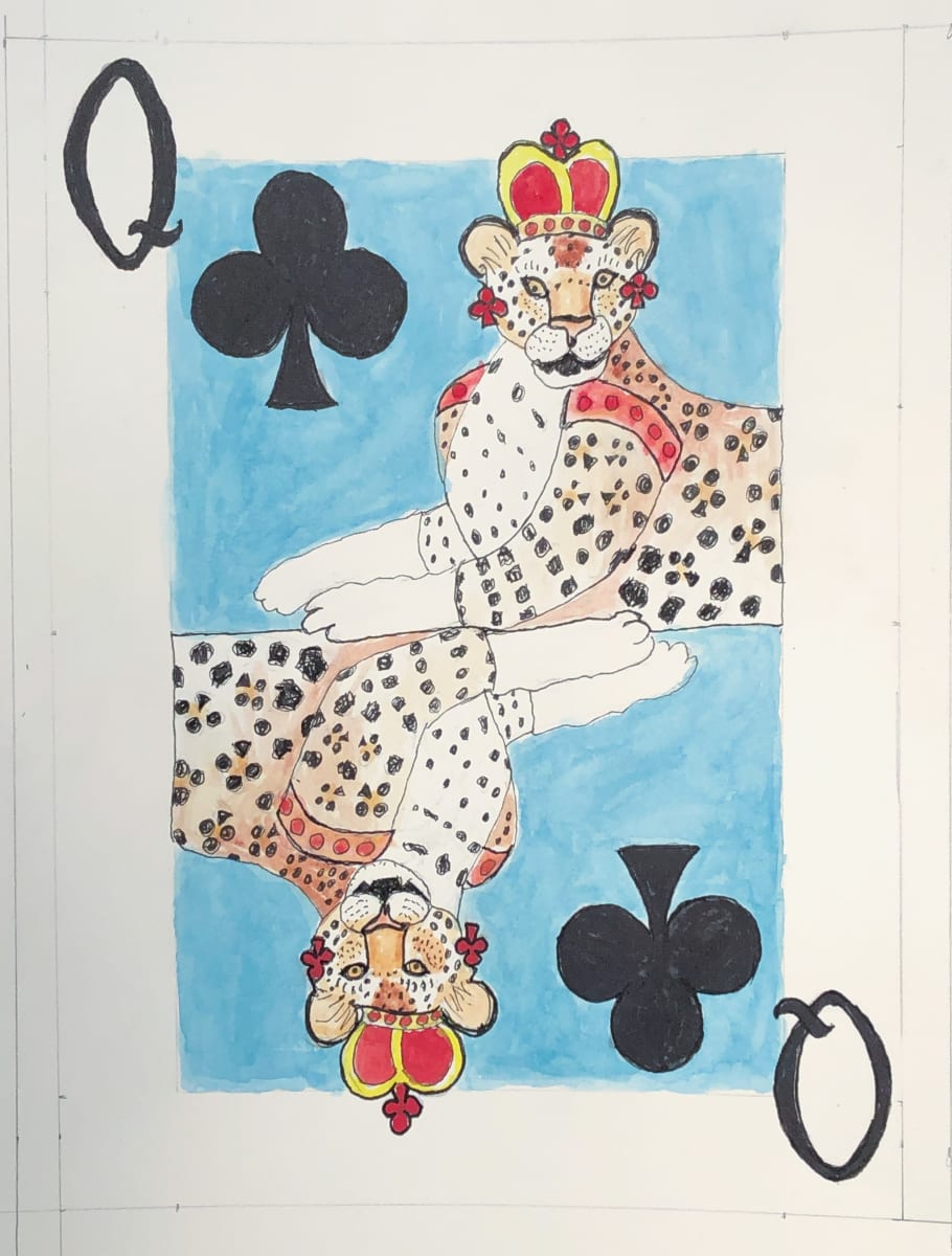 African Cats Playing Cards: Leopard Queen 