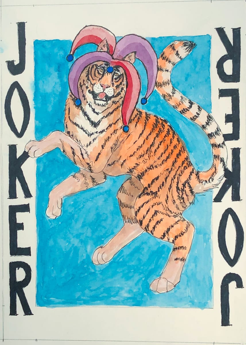 African Cats Playing Cards: Tiger Joker 
