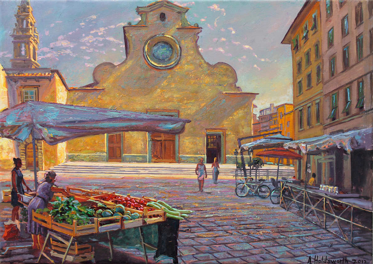 Fruit Vendor, Piazza Santo Spirito by Anthony Holdsworth 