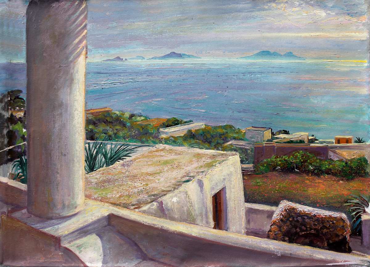 The Aeloian Islands from Ginostra by Anthony Holdsworth 