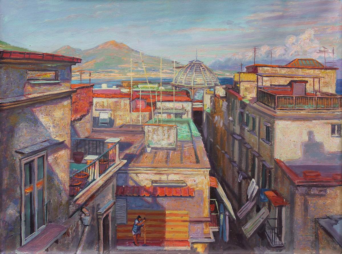 View Of Vesuvius, Naples by Anthony Holdsworth 