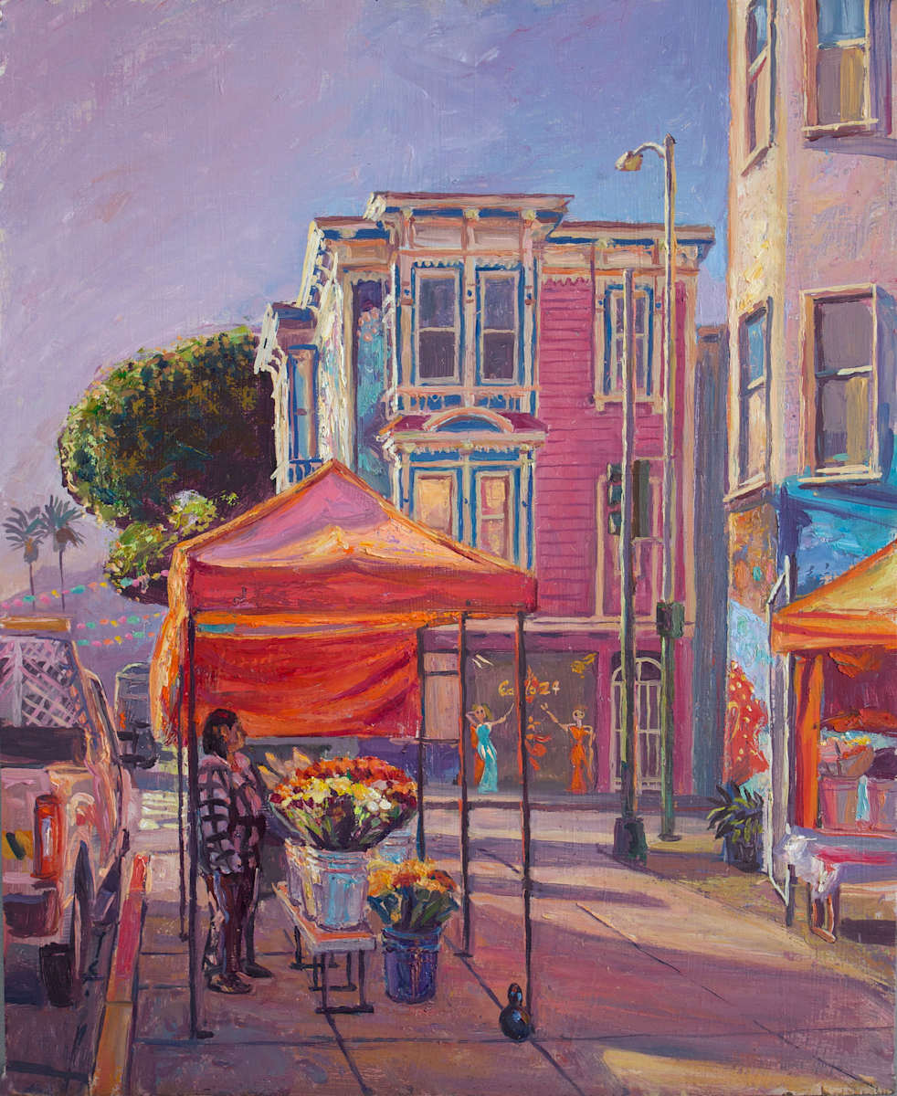 Flower Vendor at 24th & Capp by Anthony Holdsworth 