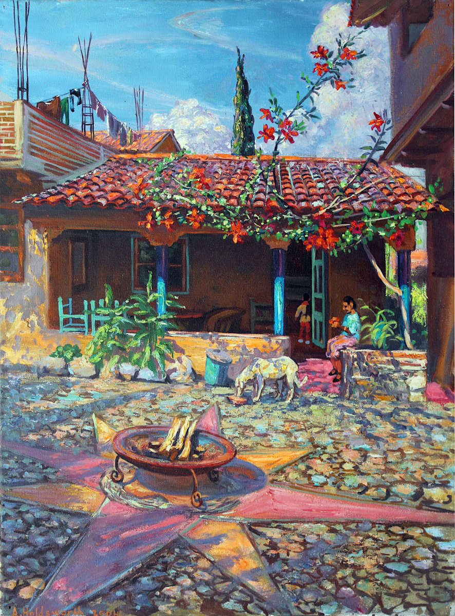 The Courtyard at Casa Santiago by Anthony Holdsworth 