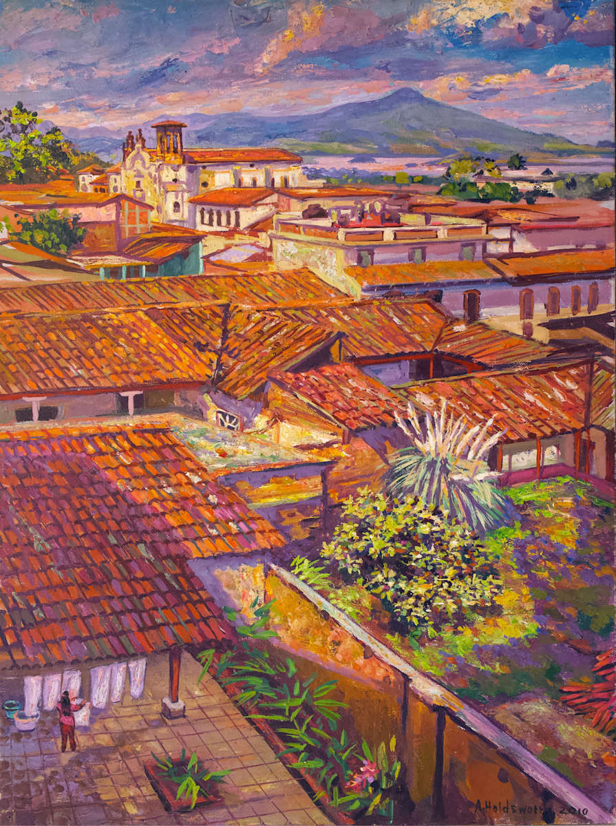 Rooftops of Patzcuaro 2010 by Anthony Holdsworth 