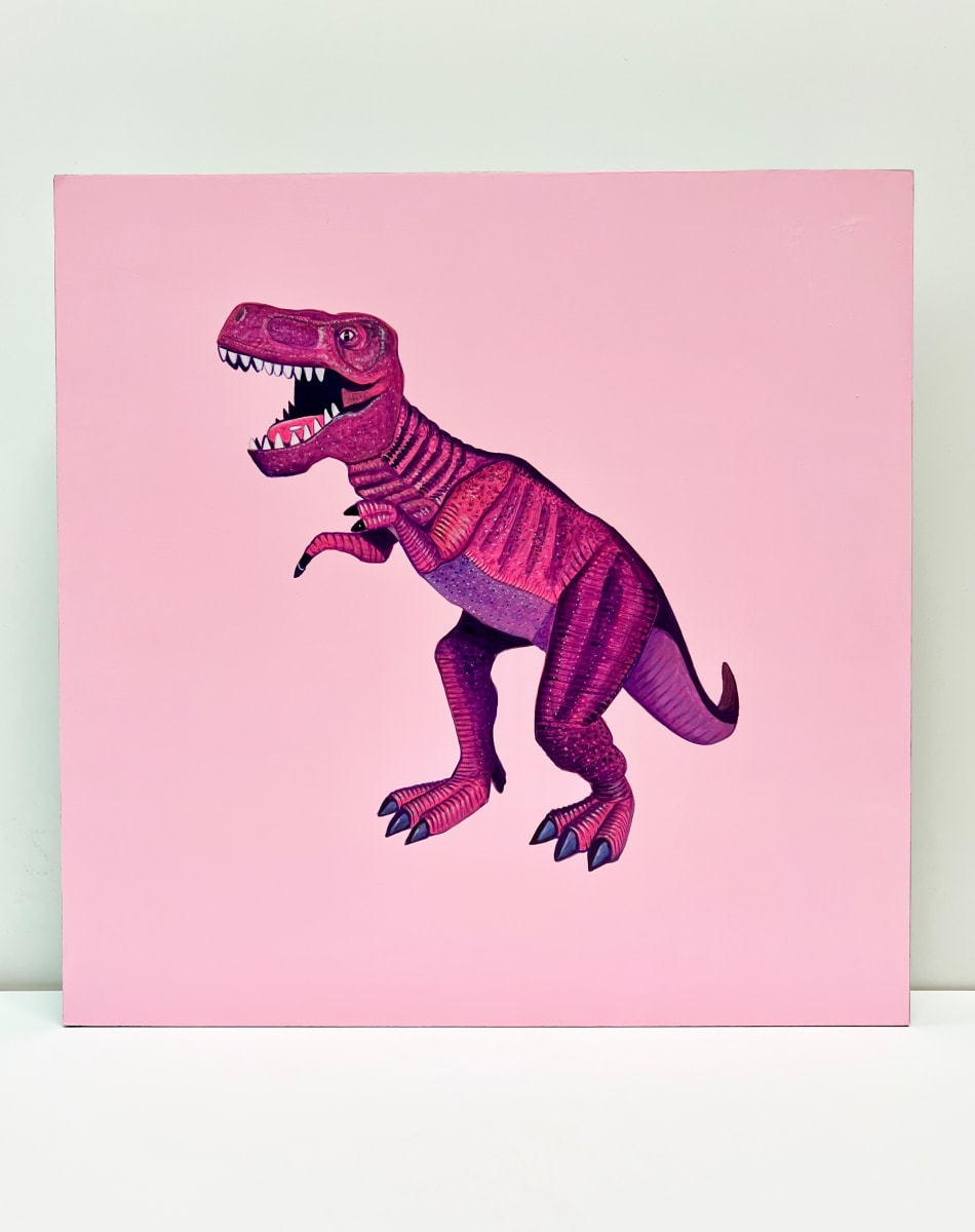 Big Rex - Pink on Baby Pink by Colleen Critcher 