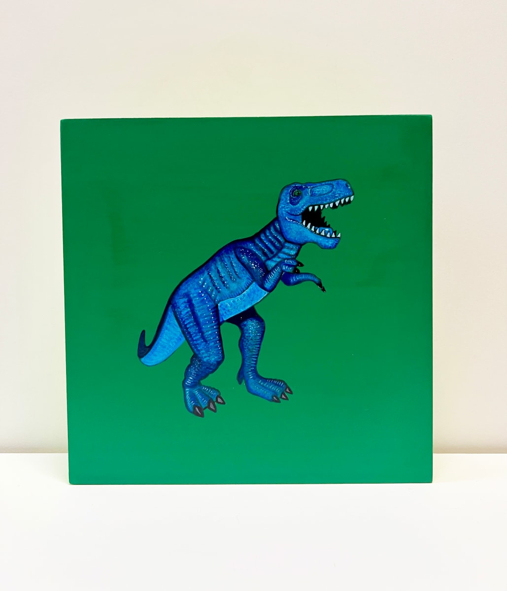 Lil Rex - Blue on Green by Colleen Critcher 