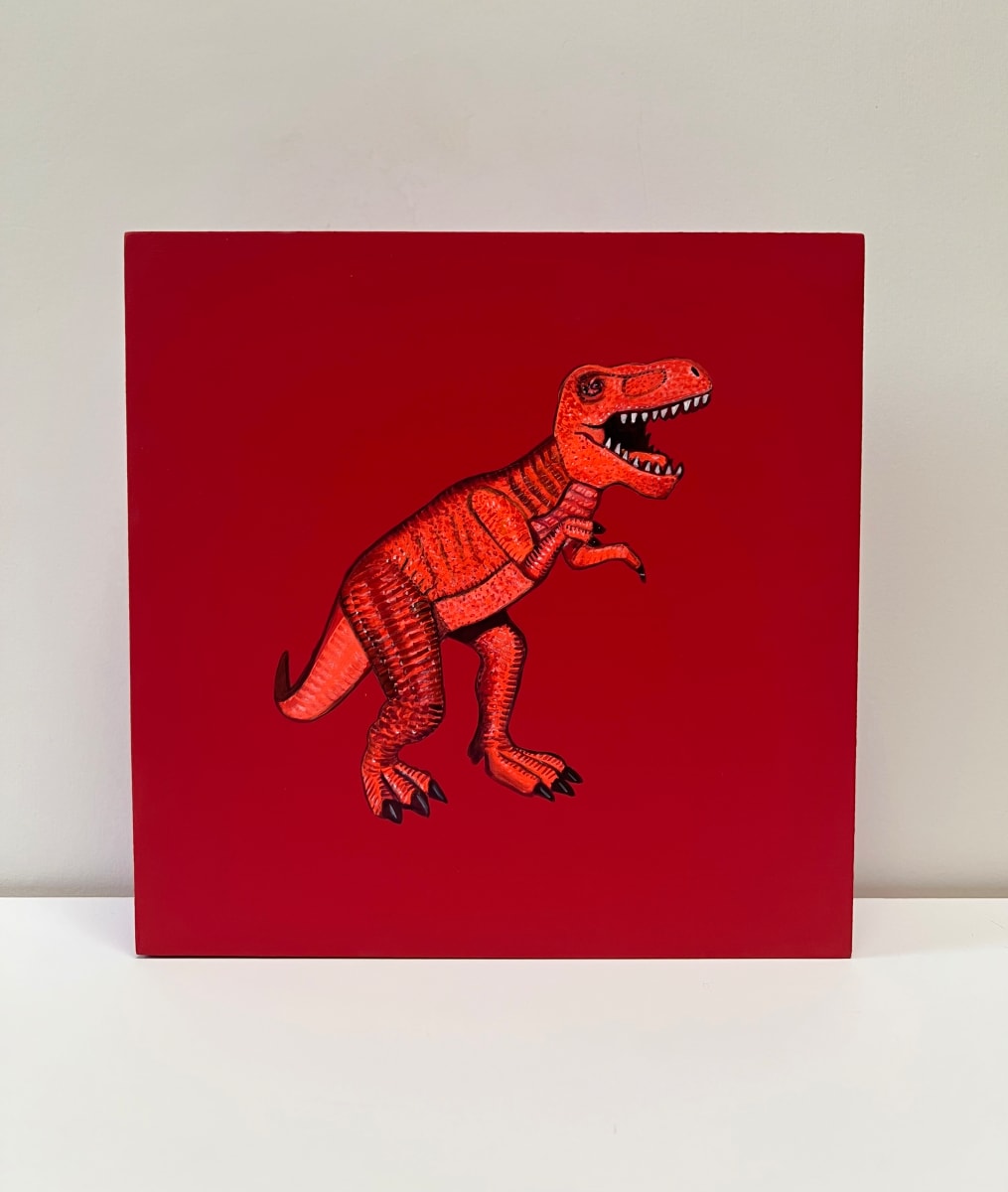Lil Rex -Red Orange on Red by Colleen Critcher 