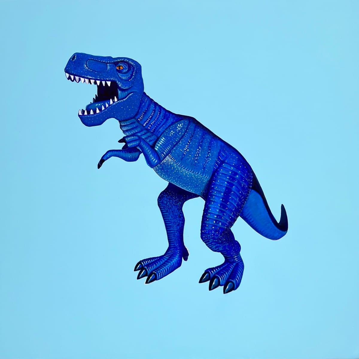 Big Rex - Blue on Sky Blue by Colleen Critcher 