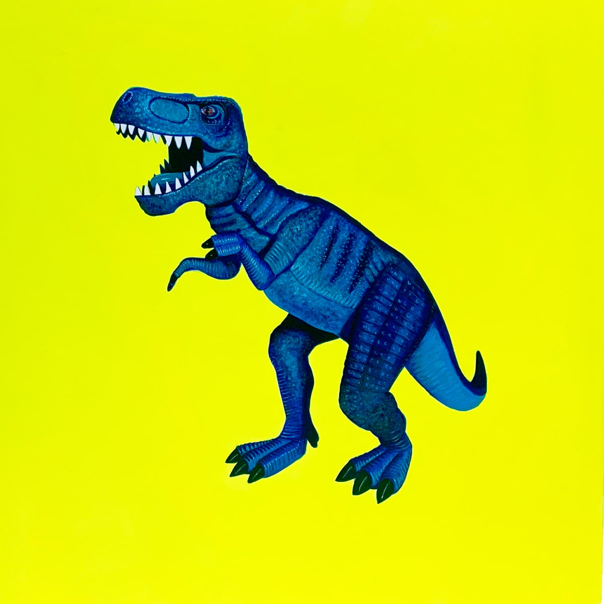 Blue T.Rex on Yellow 