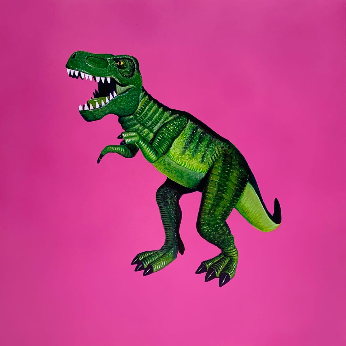 Green T.Rex on Pink 