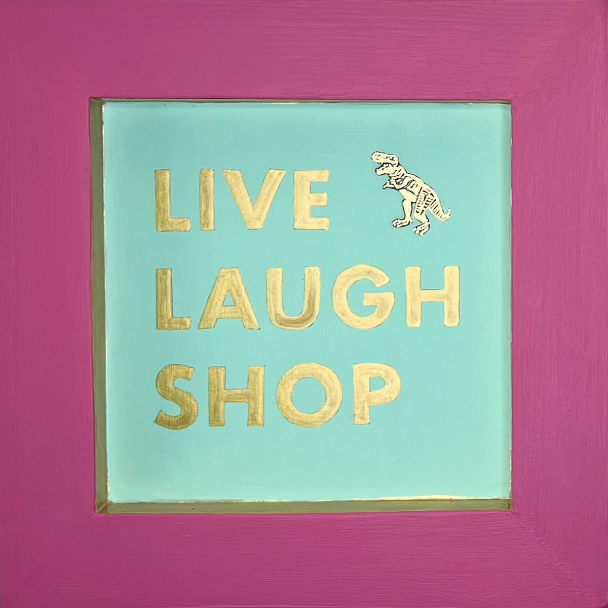 Live Laugh Love (Mint green and pink) by Colleen Critcher 