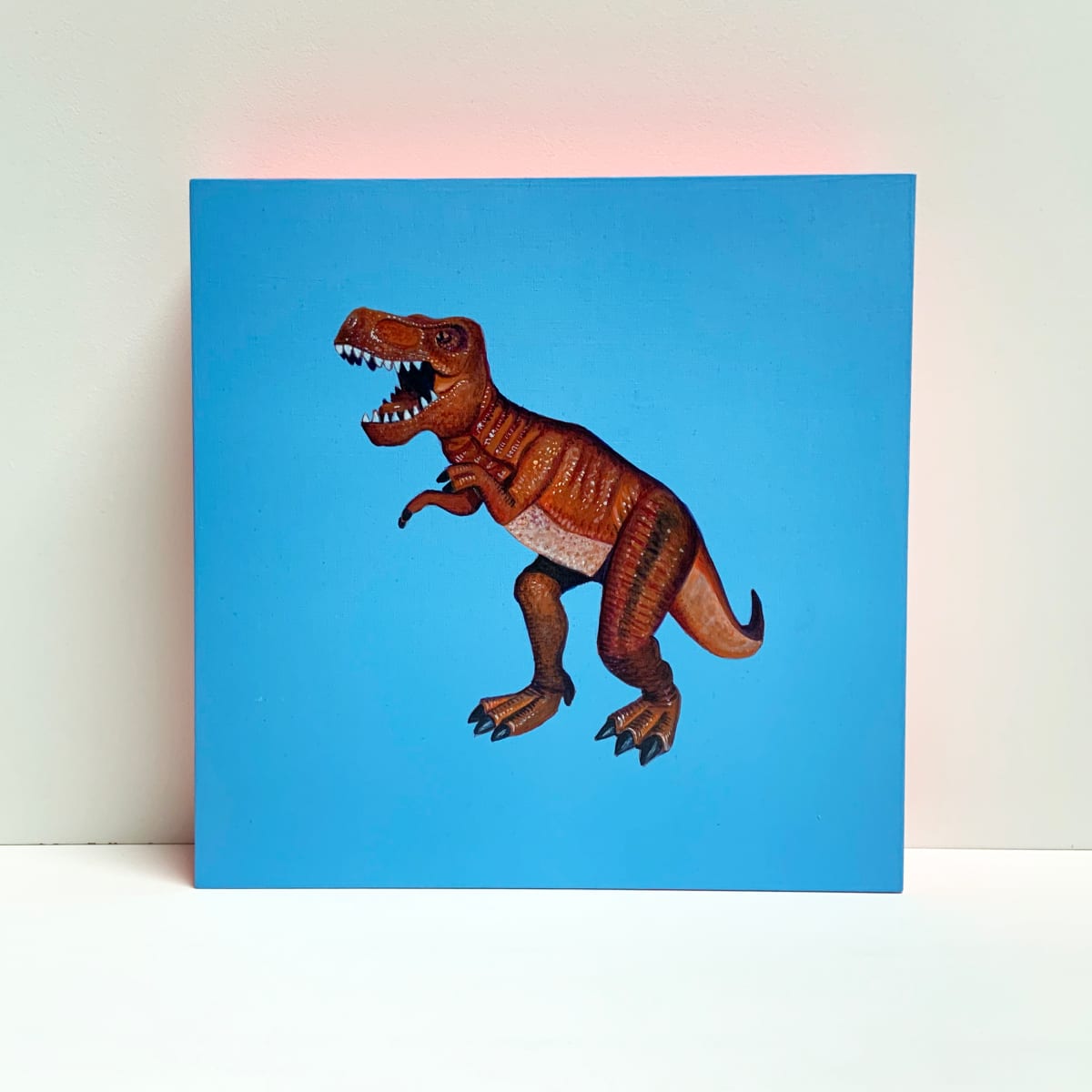 Red T.Rex on Blue 
