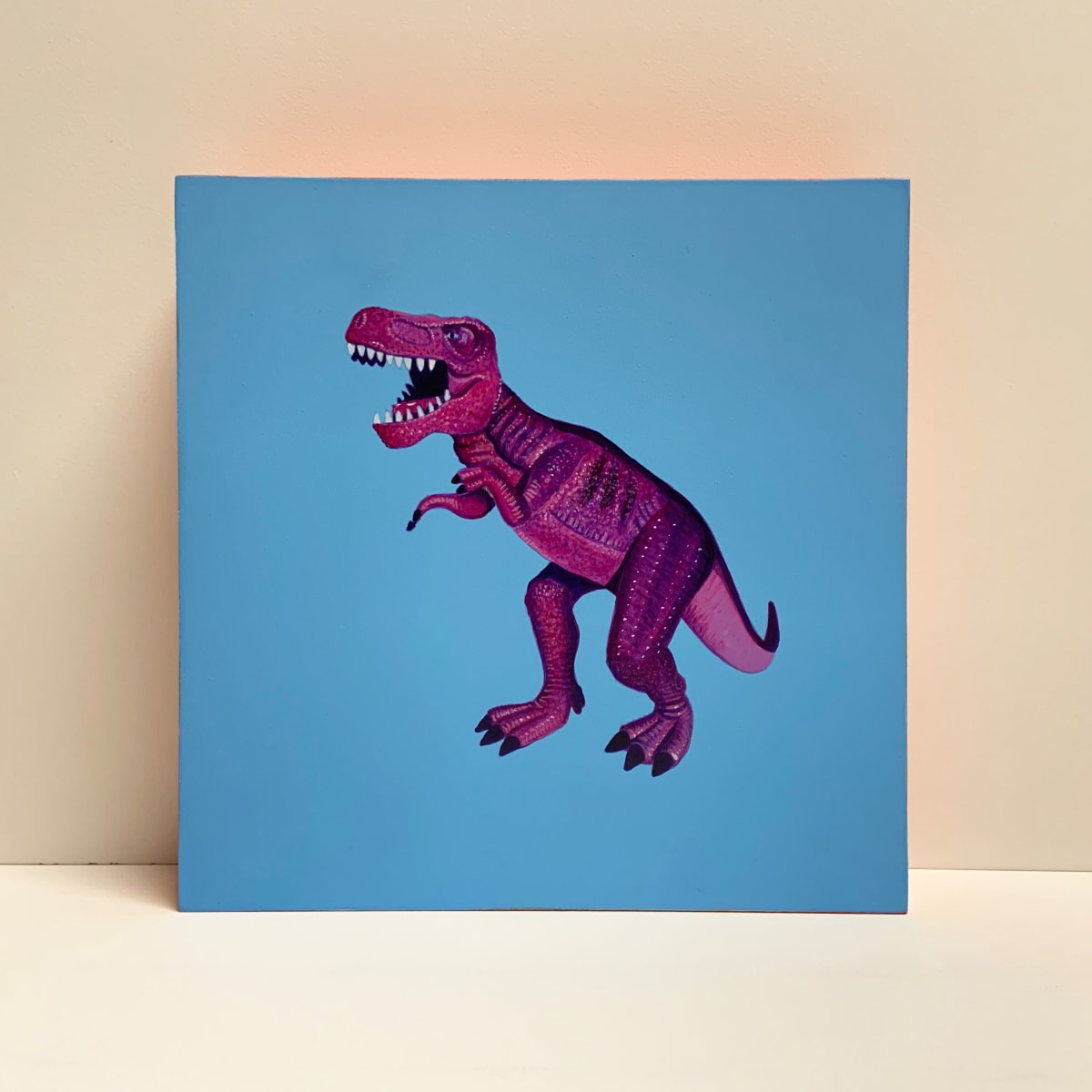 Red Violet T.Rex on Blue 