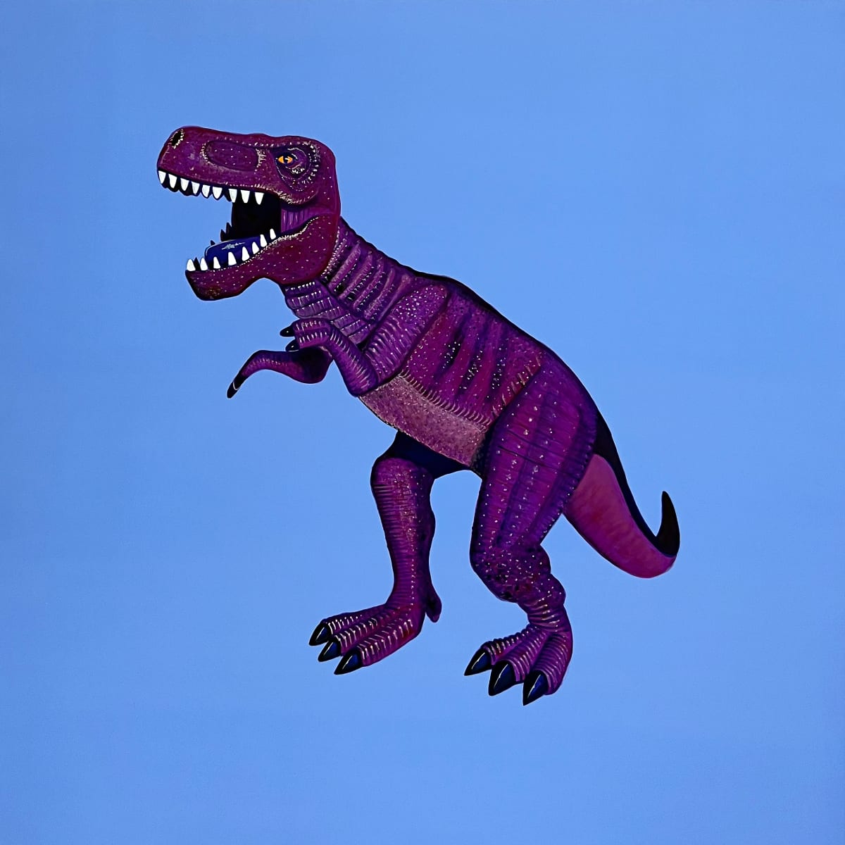 Big Rex - Red Violet on Blue Violet by Colleen Critcher 