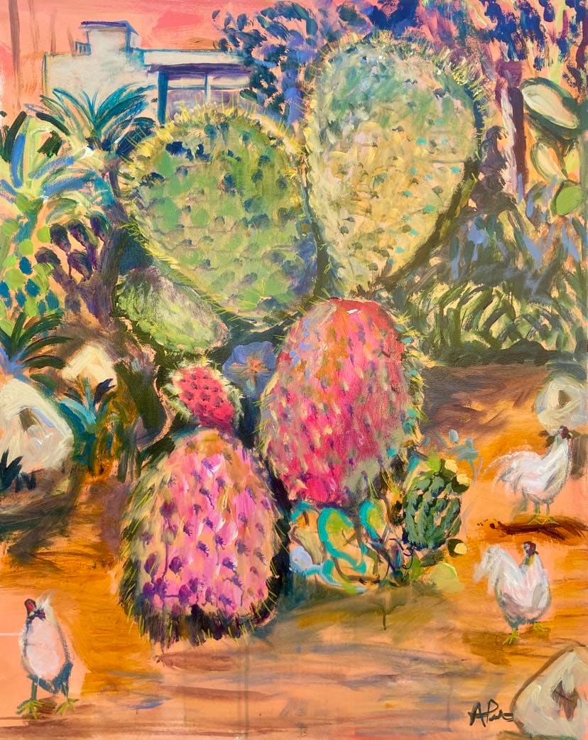 I Promise you a Cacti Garden with Chickens all Around by Angie Porter 