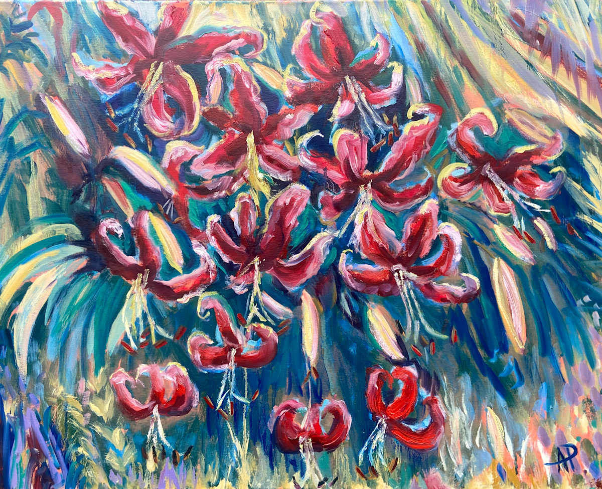 Abbotsbury Lillies by Angie Porter 
