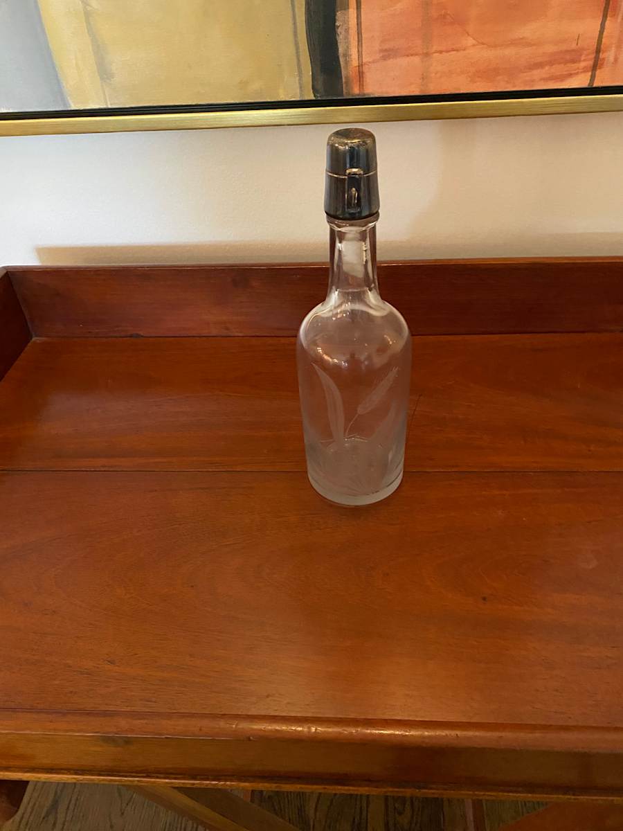 Crystal Decanter with Sterling Silver Cap 