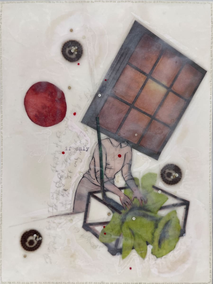 Story Series #46 by Nina Alderete  Image: The typed and handwritten text reads ‘If only’