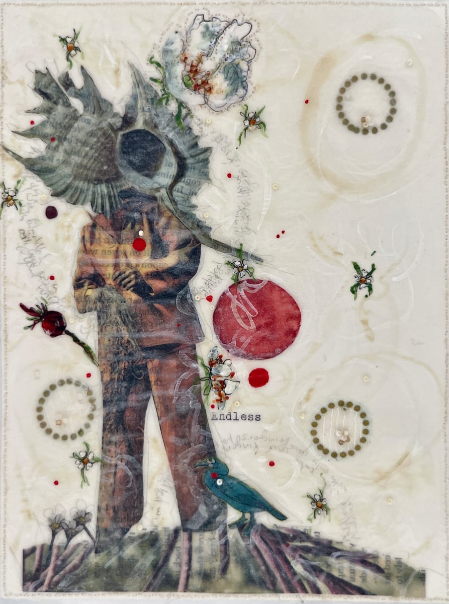 Story Series #110 by Nina Alderete  Image: Handwritten text: Muddled with only your fingers 
Typed text: Endless 