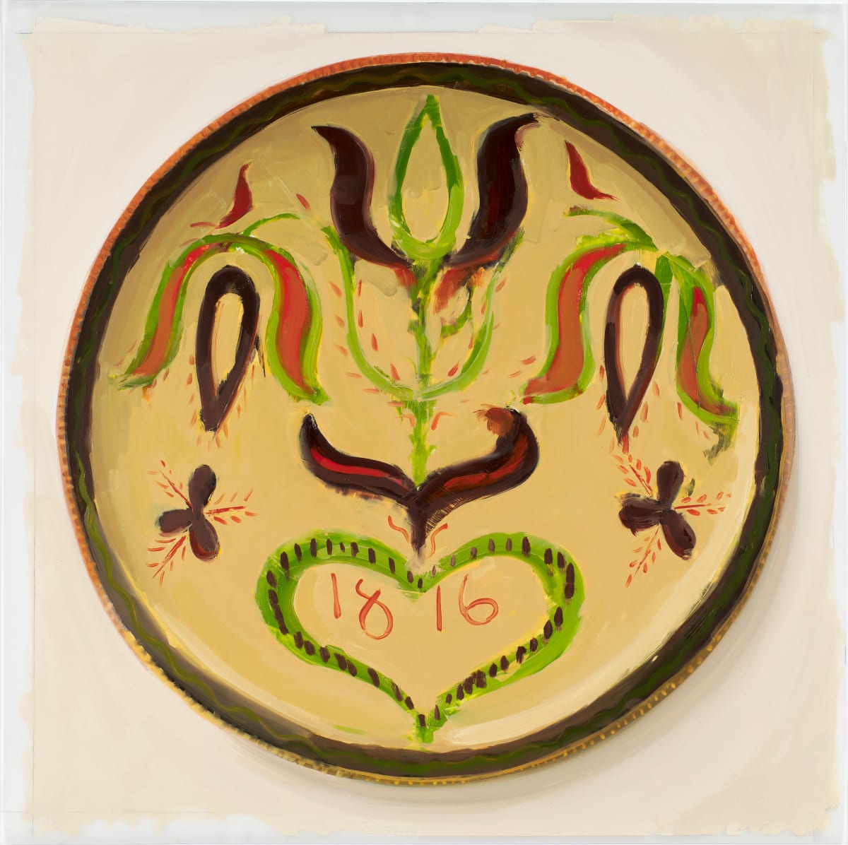 1816 Sgraffito Plate by Carrie Mae Smith 