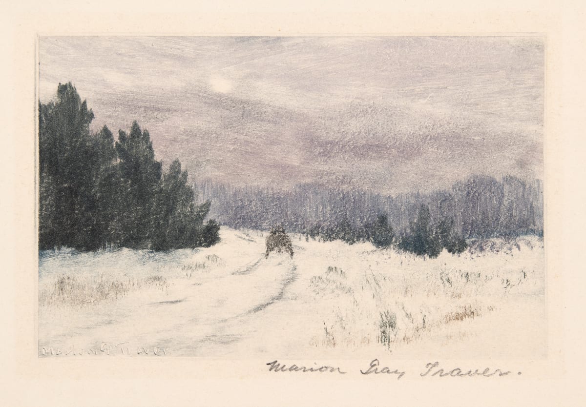 Sleigh on a Snow-Covered Field by Marion Gray Traver 