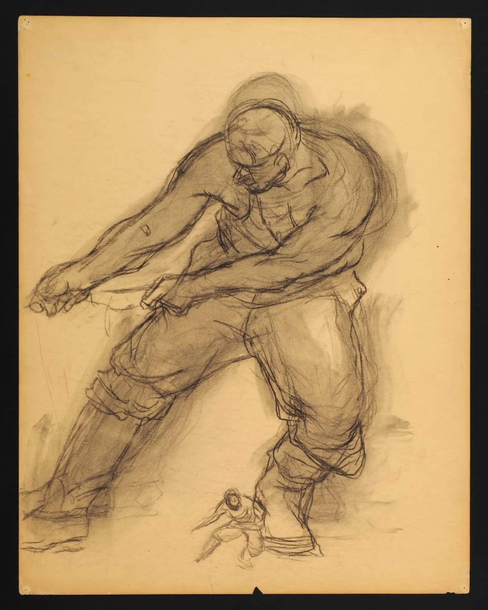 Study of Man Working by Ann Brockman 
