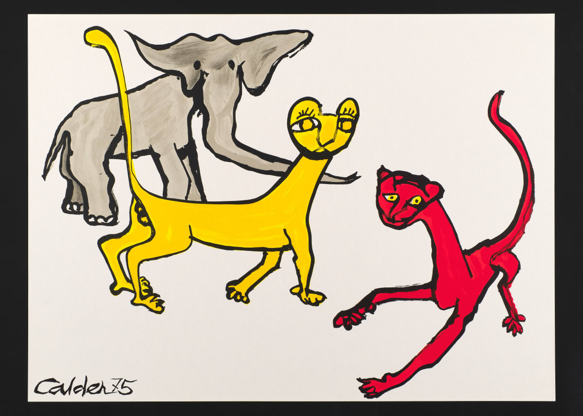 Elephant, Cat and Red Dog (Our Unfinished Revolution) by Alexander Calder 