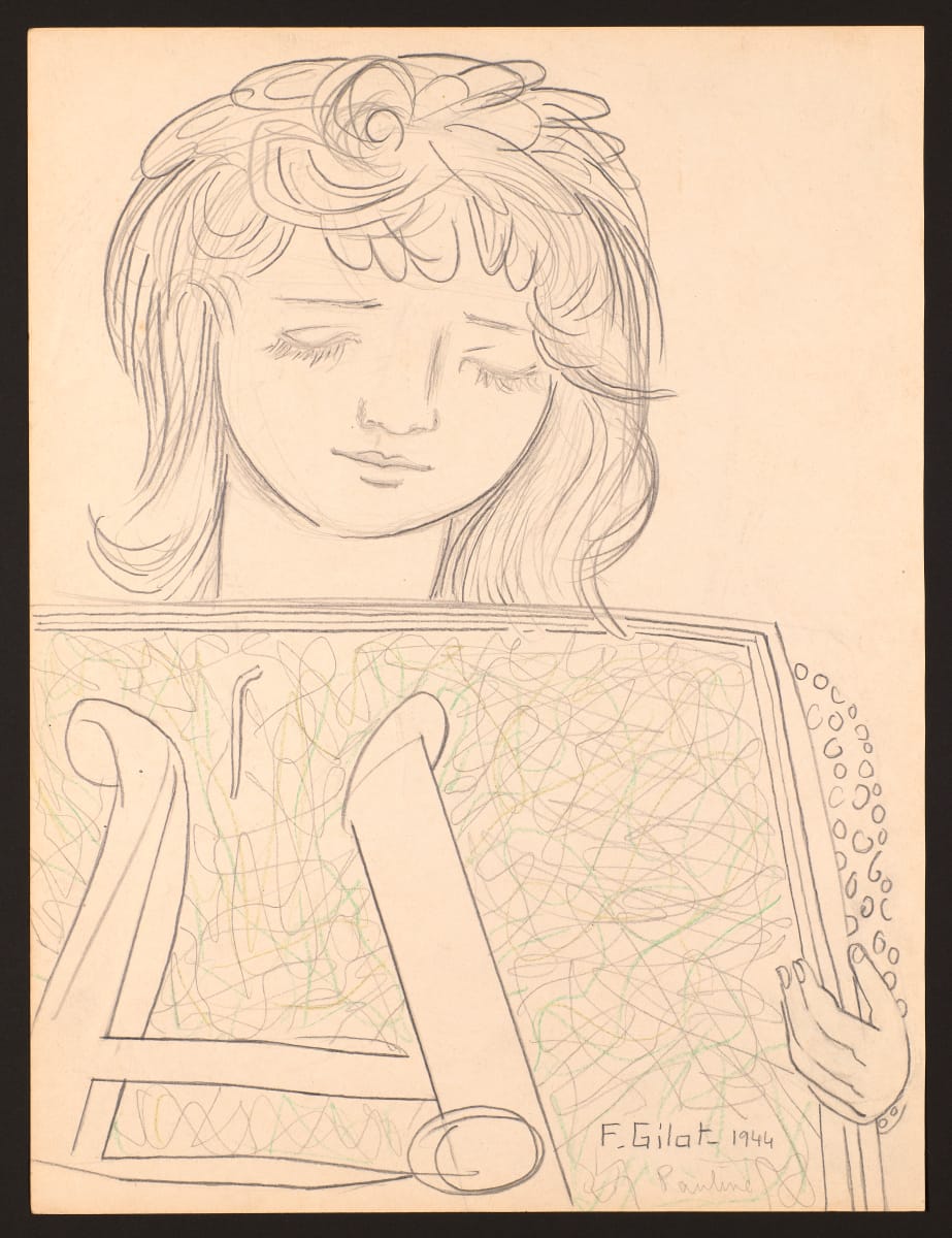 Pauline Denis at Work at School of Fine Arts (Paris) by Françoise Gilot 