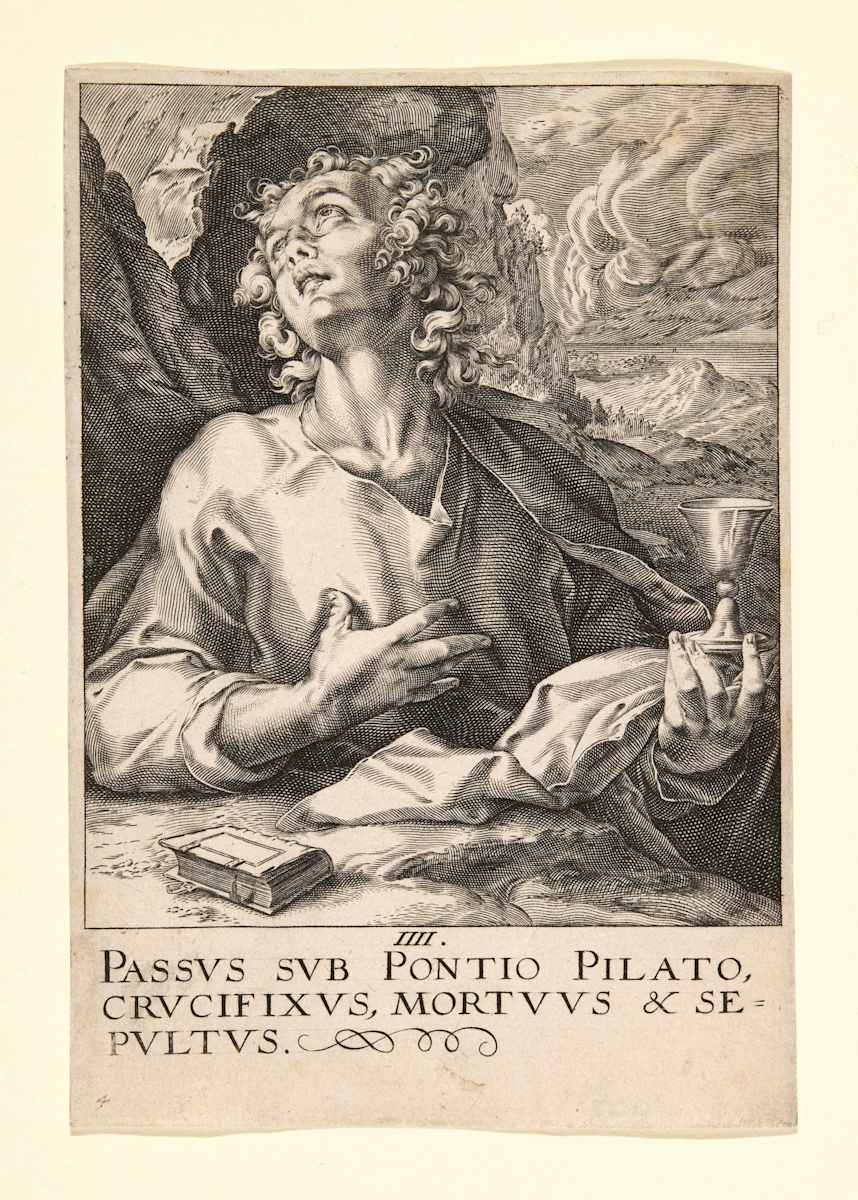 Christ, the Twelve Apostles (4: Saint John) - Copy by Hendrik Goltzius, Image 1.