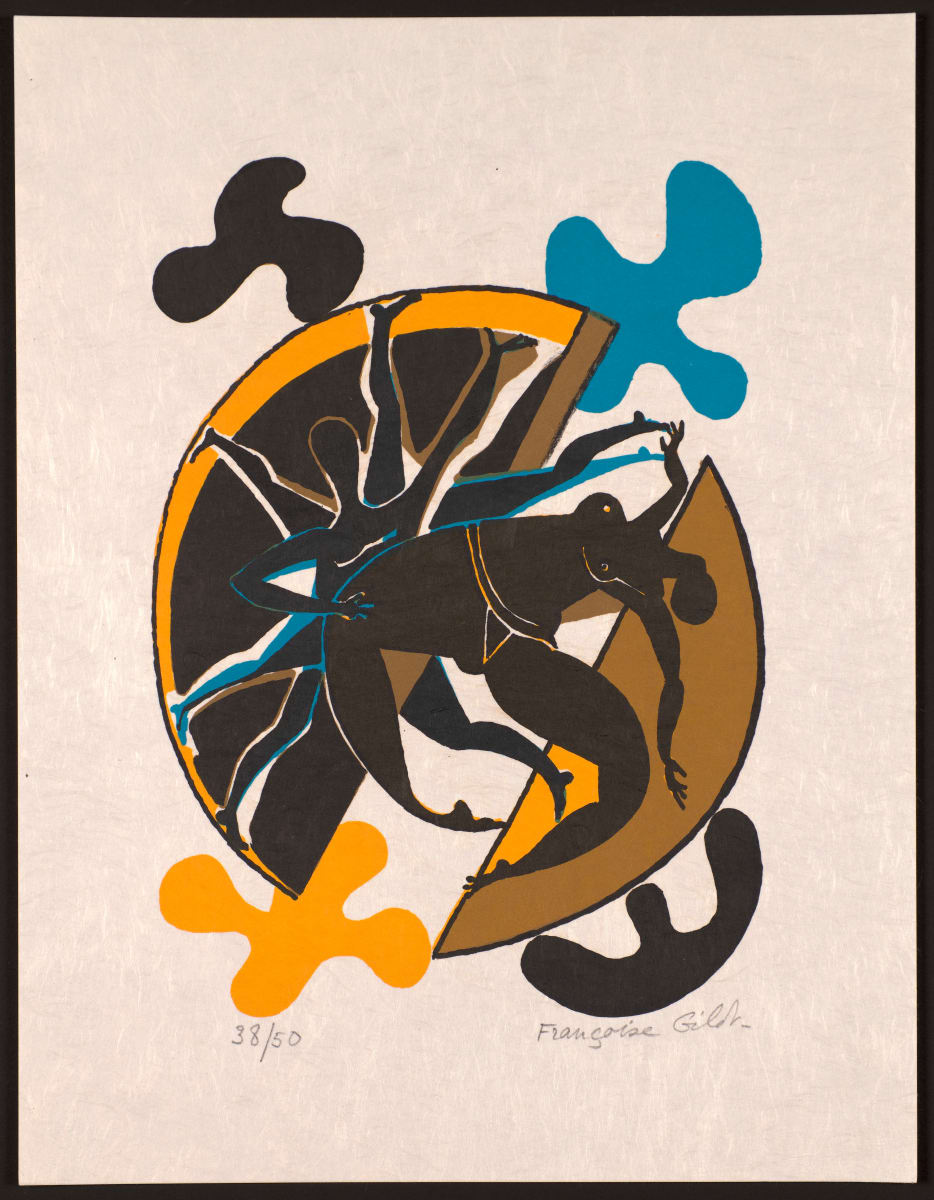 Plate 11 from "Sur La Pierre: Poems and Lithographs" by Françoise Gilot 