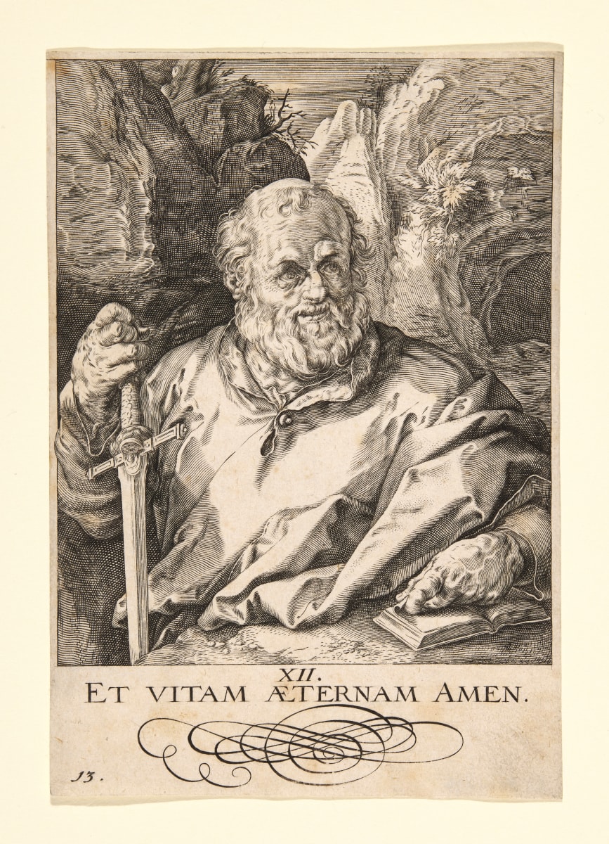 Christ, the Twelve Apostles (13: Saint Matthias) - Copy by Hendrik Goltzius 