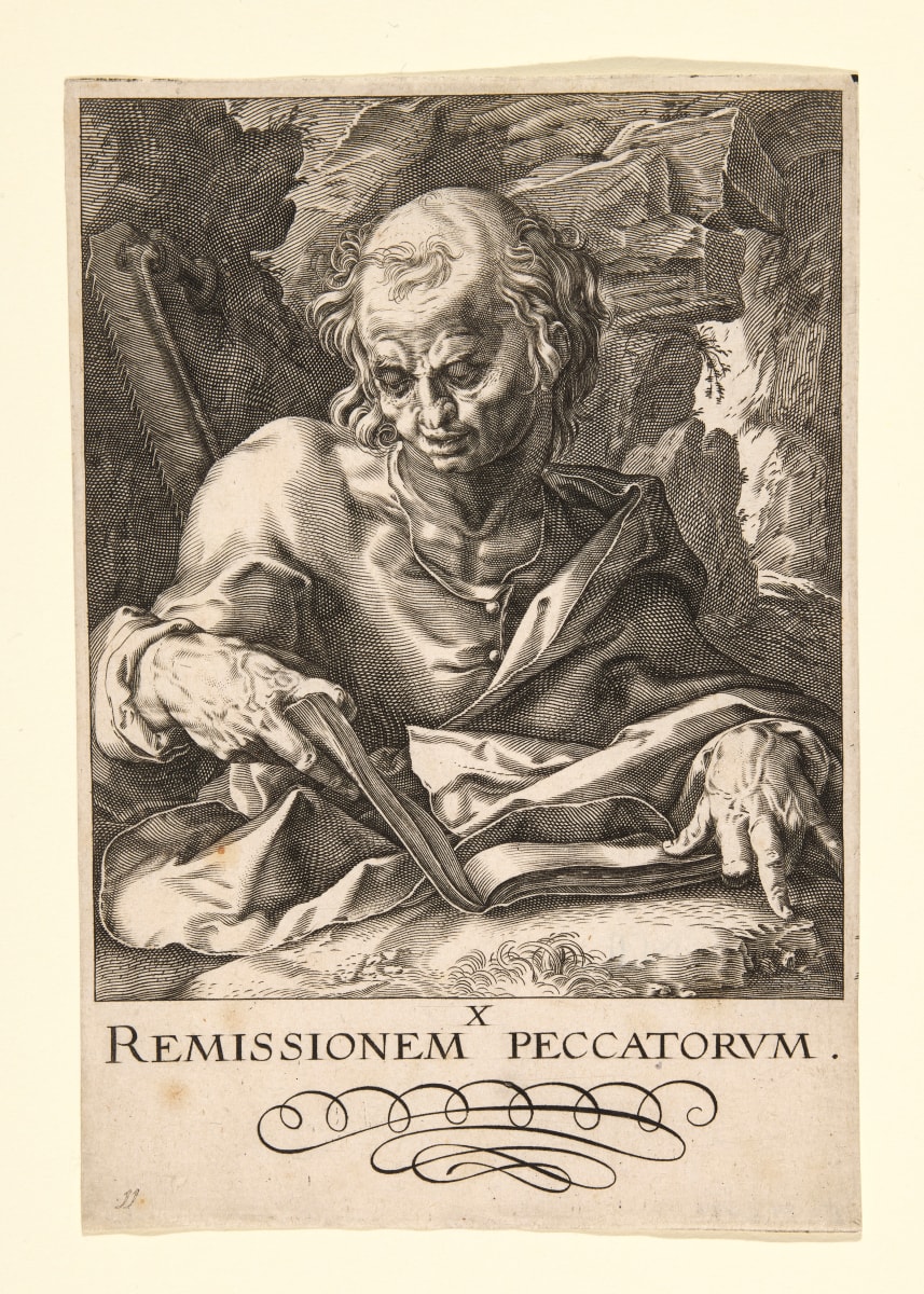 Christ, the Twelve Apostles (11: Saint Simon) - Copy by Hendrik Goltzius 