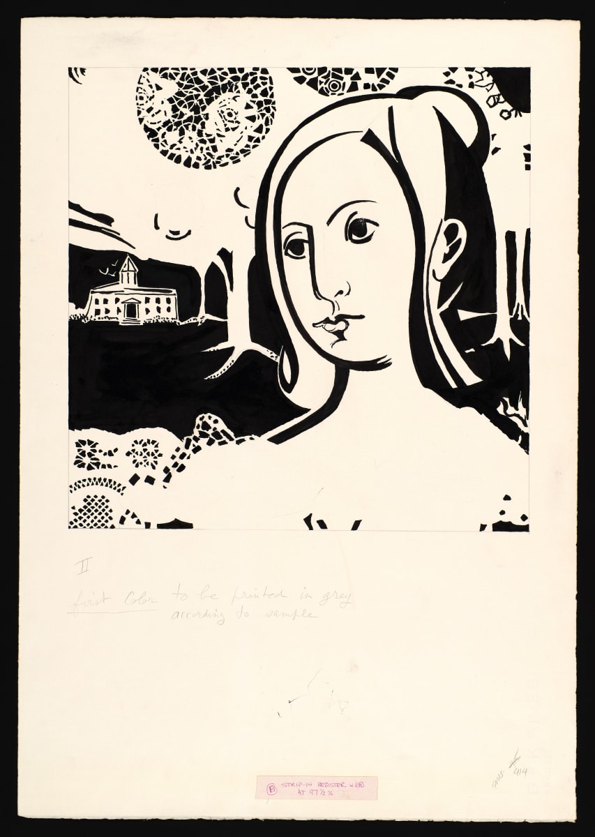 Color Proof for George Sand in Venice by Françoise Gilot 