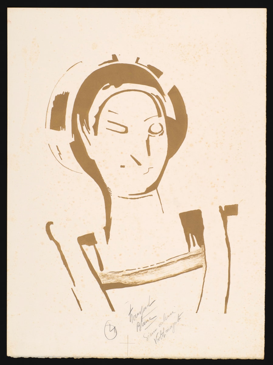 Lucretia (Color separation plate proof) by Françoise Gilot 