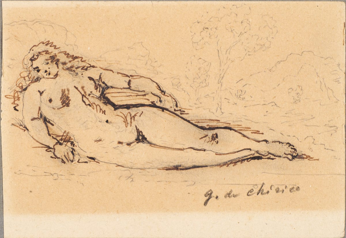 Reclining Female Nude by Giorgio de Chirico 