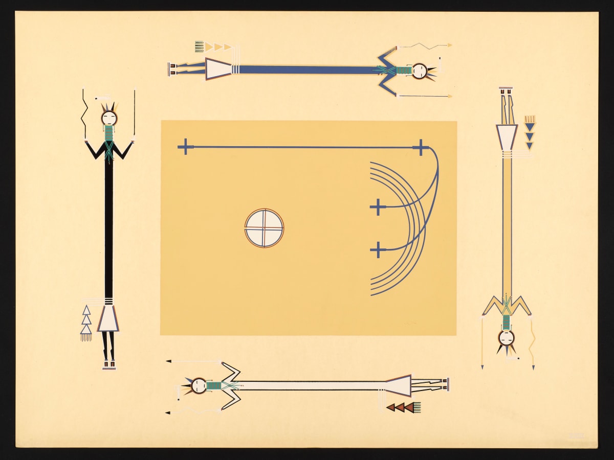 XVIII from Where the Two Came to Their Father: Navajo War Ceremonial (portfolio) by Maud Oakes, Jeff King 