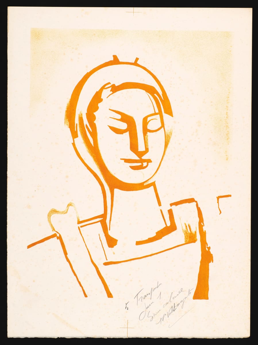 Lucretia (Color separation plate proof) by Françoise Gilot 