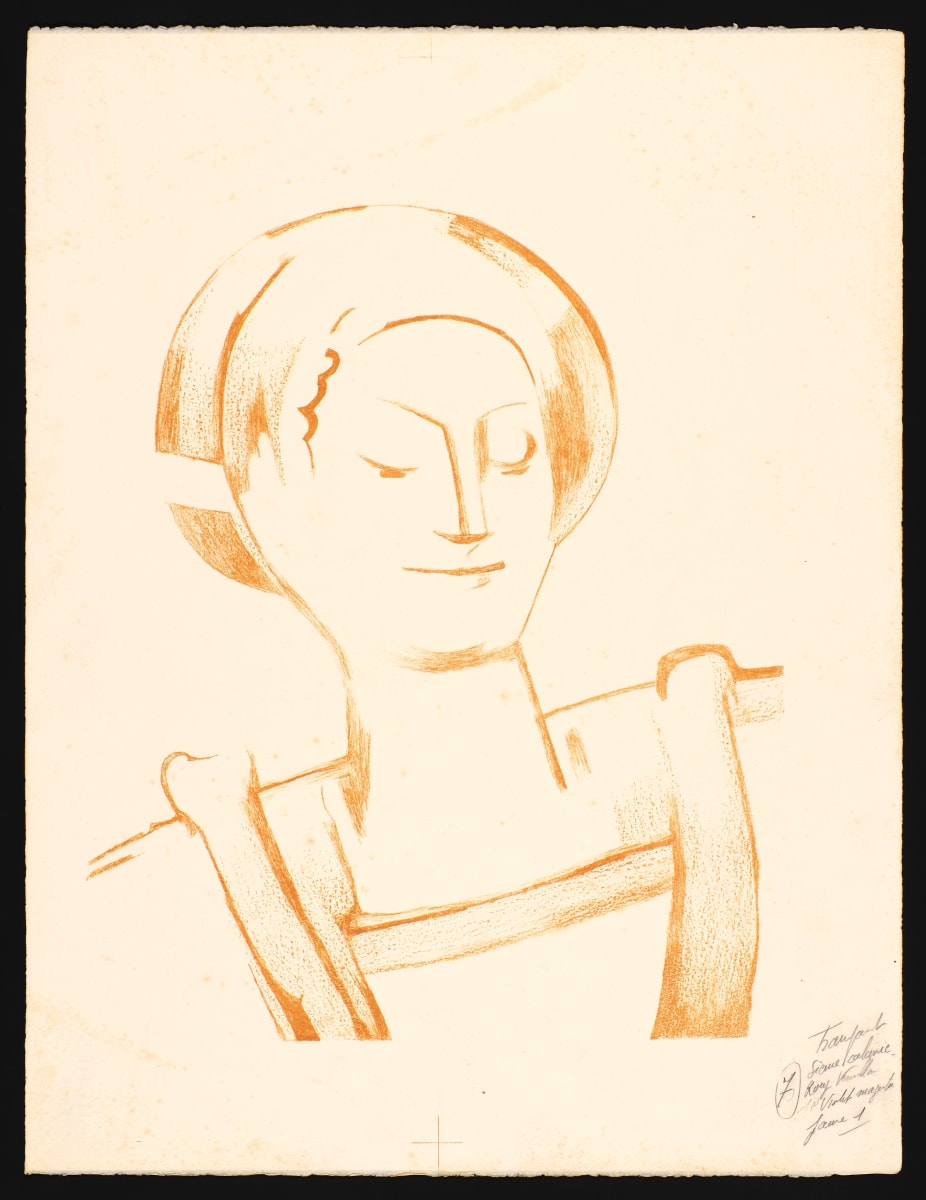 Lucretia (Color separation plate proof) by Françoise Gilot 