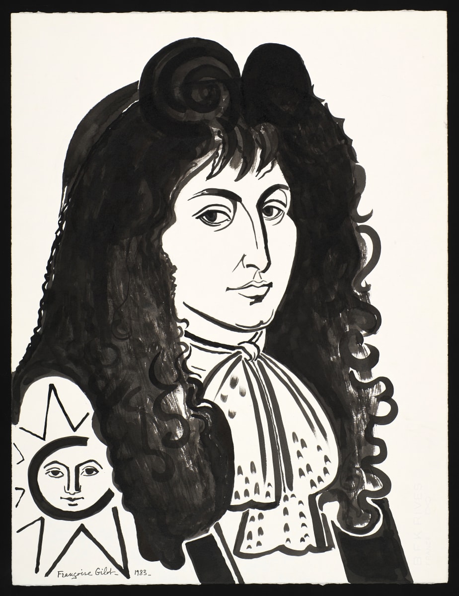 Louis XIV With Elaborate Hair Do by Françoise Gilot 