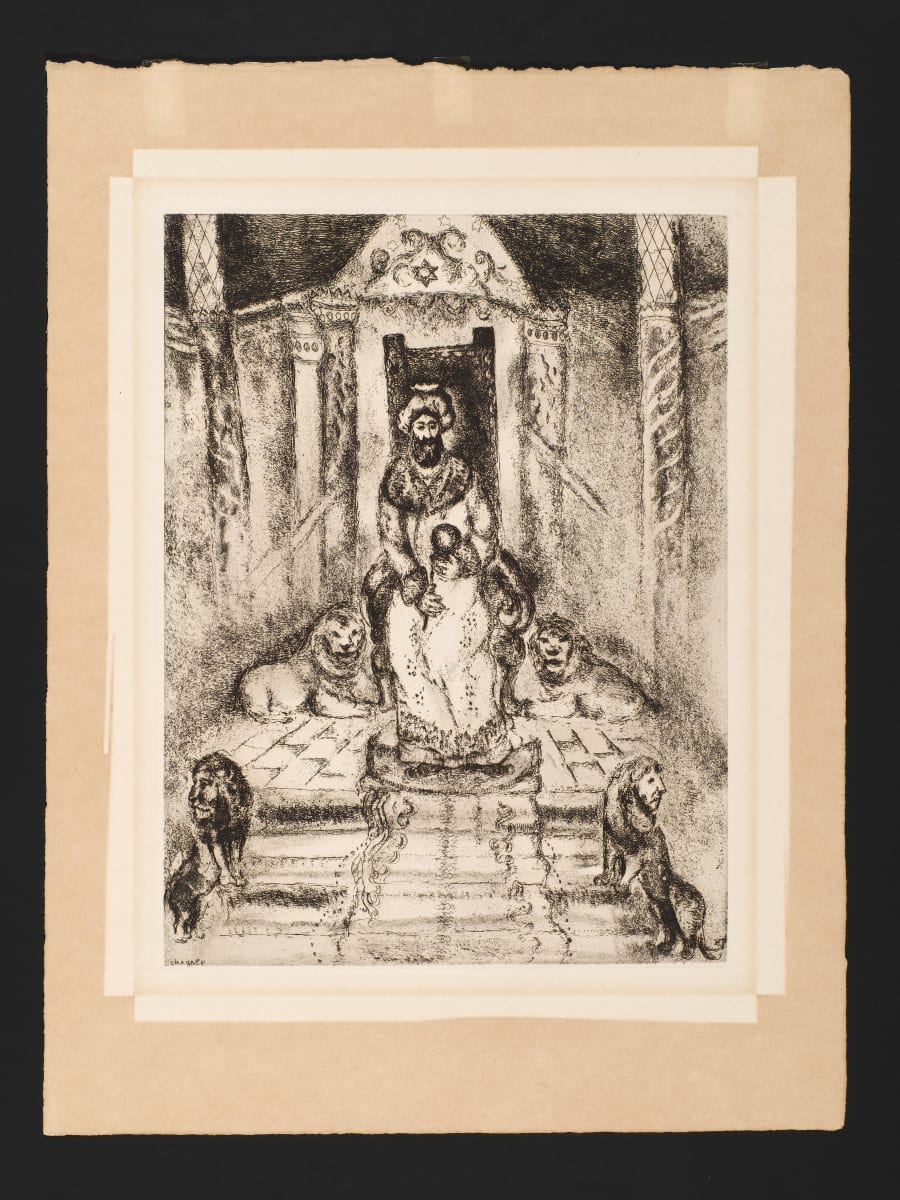 Solomon on His Throne (from the Bible Series Portfolio) by Marc Chagall 