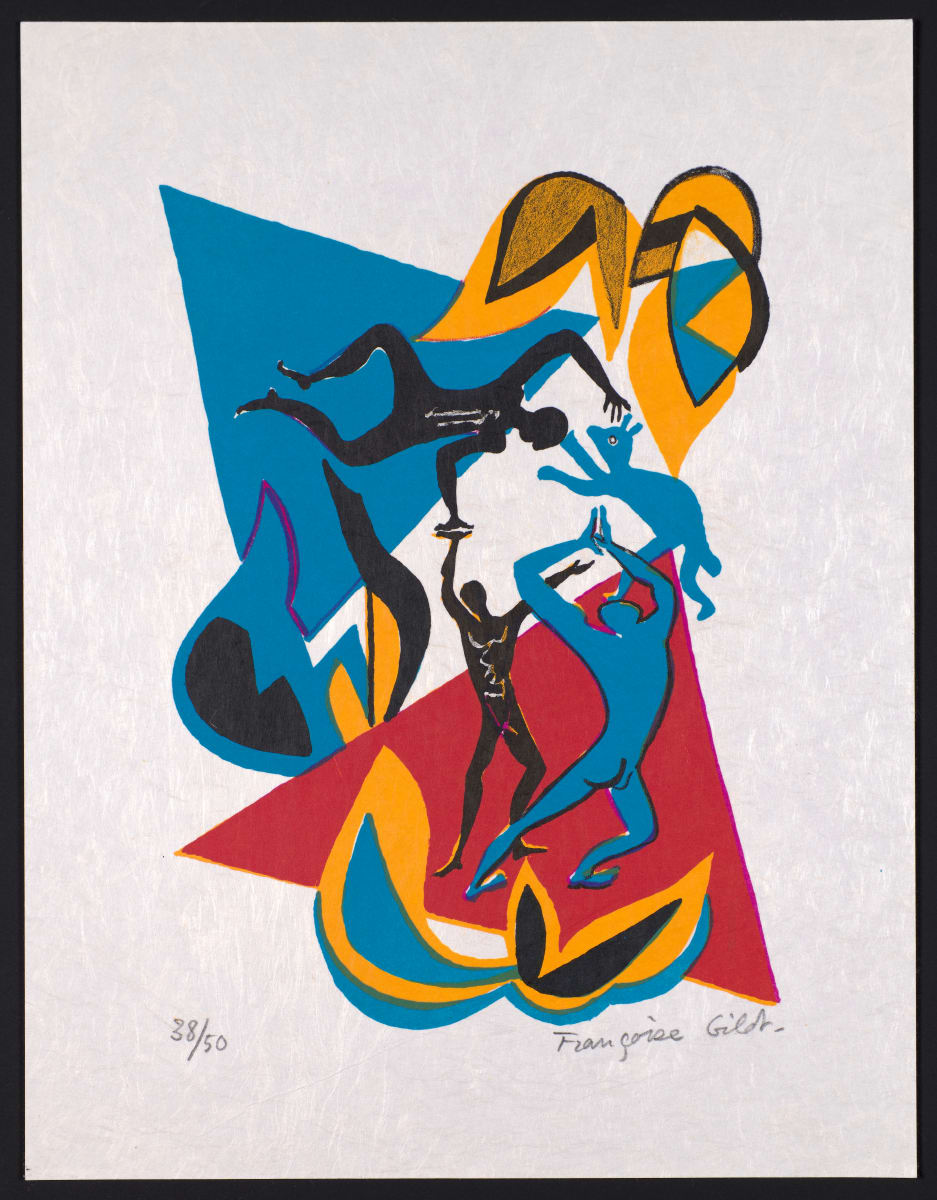 Plate 9 from "Sur La Pierre: Poems and Lithographs" by Françoise Gilot 