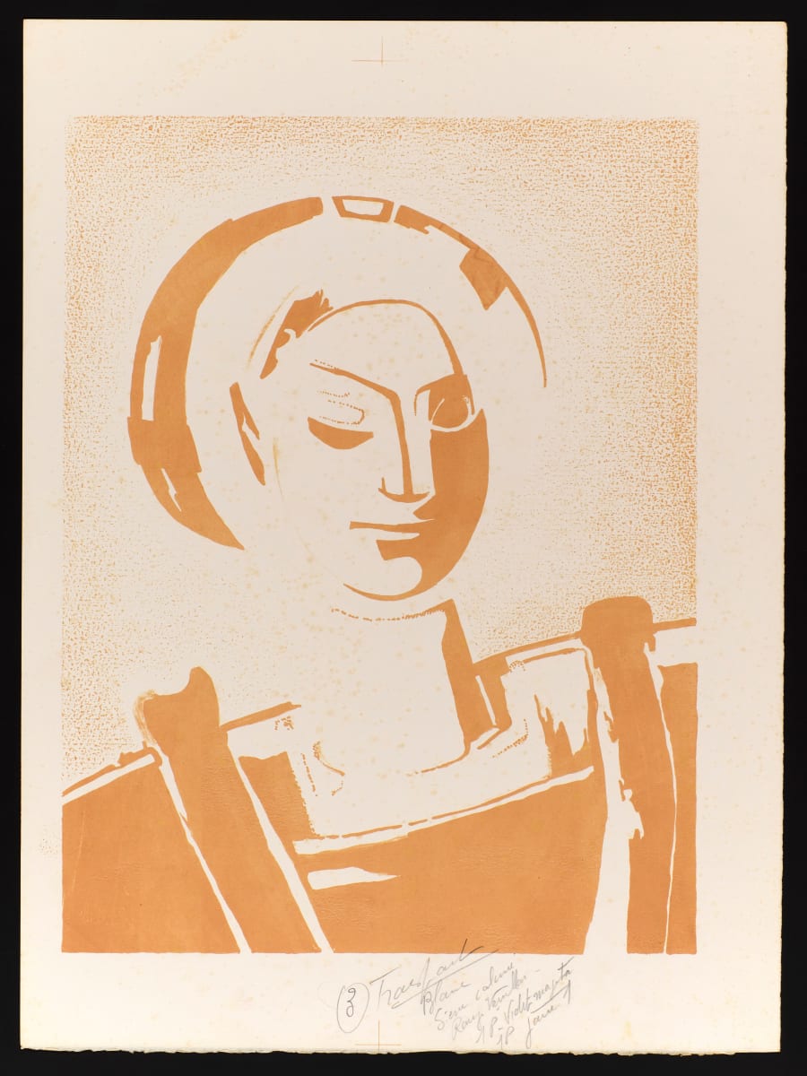 Lucretia (Color separation plate proof) by Françoise Gilot 