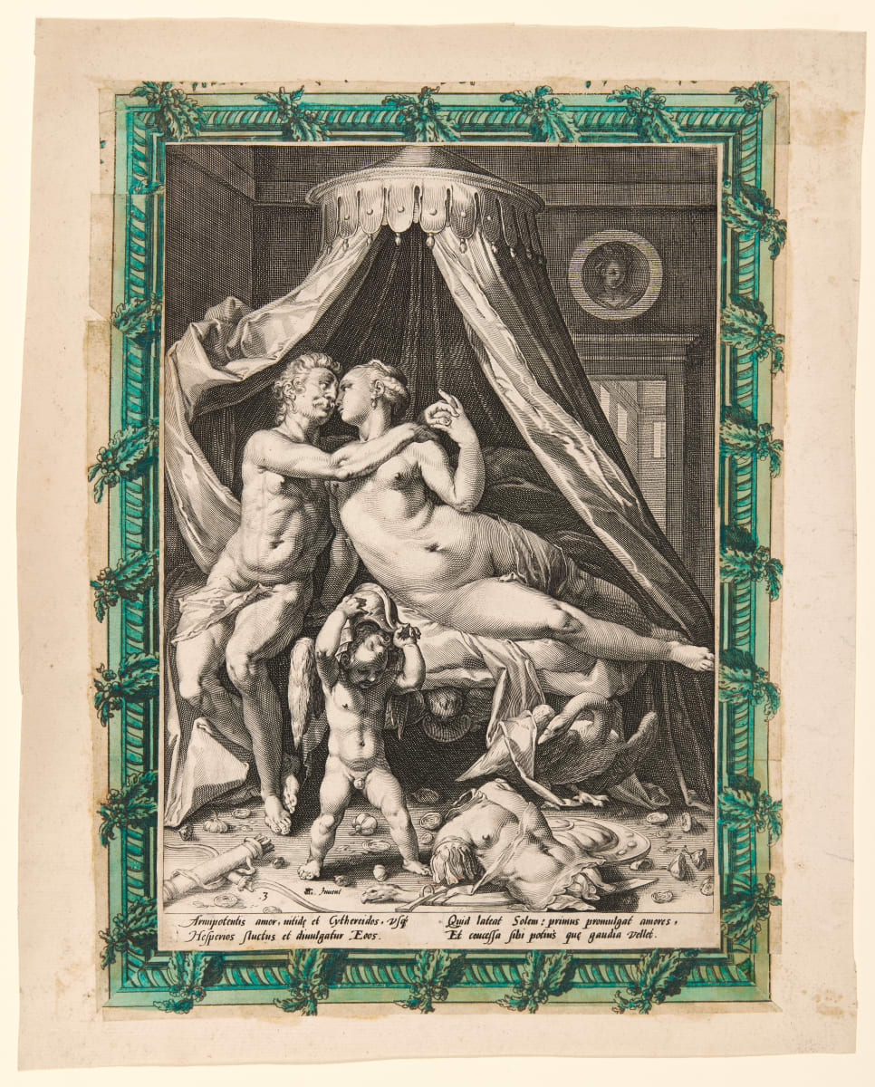 Mars and Venus (1/2, from the 4 plate series Loves of the Gods) by Jacob Matham 